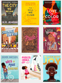 Book covers of titles that celebrate Black joy